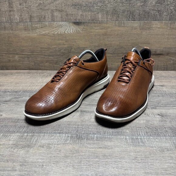 Cole Haan Grand Atlantic Textured British Tan  Dress Sneakers Men's Size 10 - Picture 1 of 7
